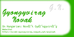 gyongyvirag novak business card